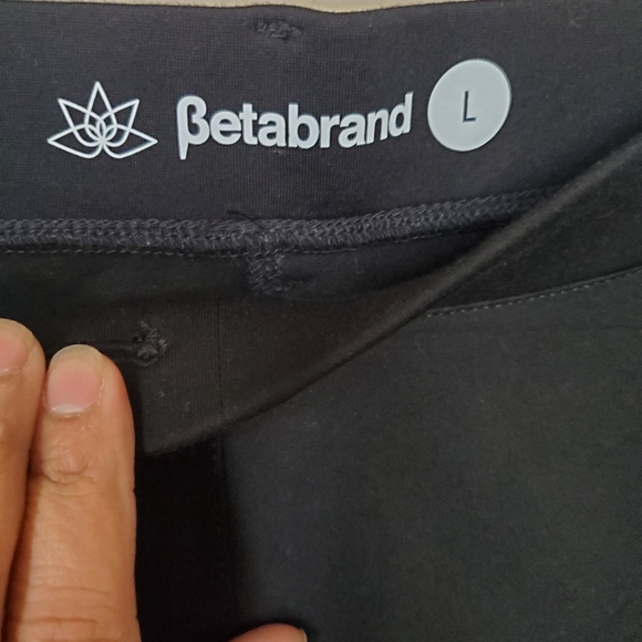 Betabrand Black Straight Leg Dress Yoga Pull On Pants Women's Size Large - Picture 4 of 7